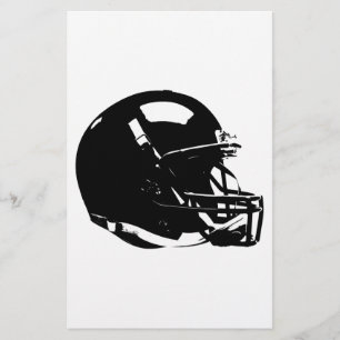 Papeterie Casque de football Pop Art Noir Blanc