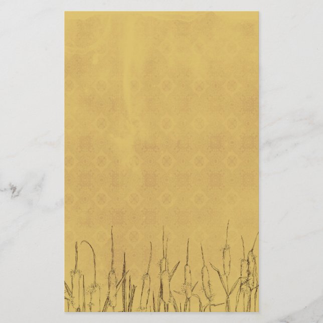 Papeterie Cattails Stylo et Plantes d'encre dessin (Devant)