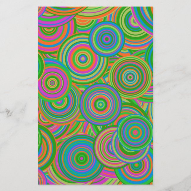 Papeterie cercles rétro (Devant)