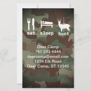 Papeterie Chasse au sommeil à manger Camouflage de chasse