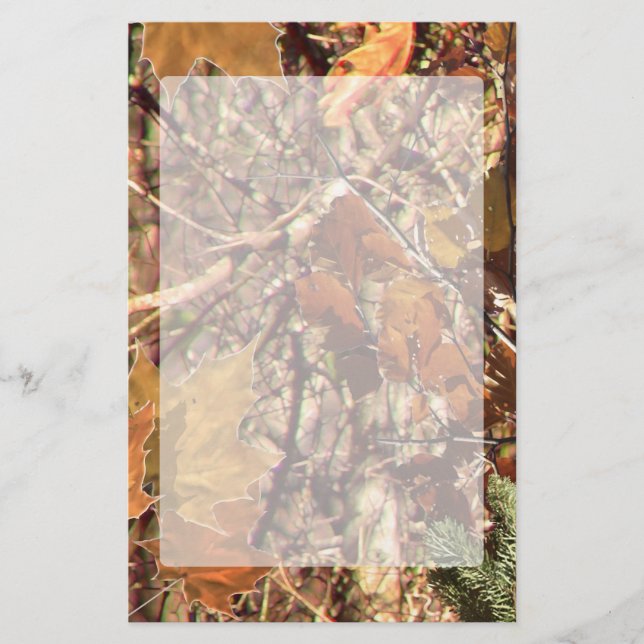 Papeterie Chasseur de la nature Automne Camouflage peinture  (Devant)