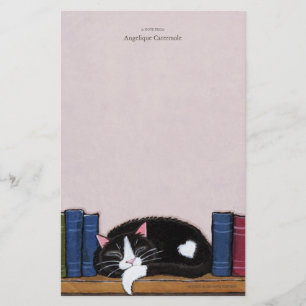 Papeterie Chat de l'amour de livre sur un papier de note