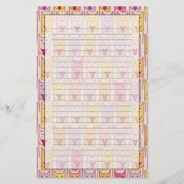 Papeterie Chats mignons aux coeurs amoureux (Devant)