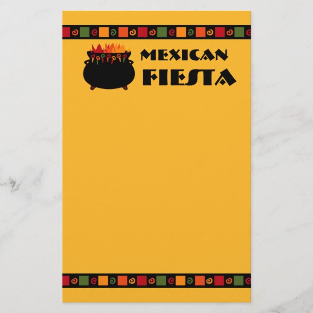 Papeterie chaude et épicée de fiesta (Devant)