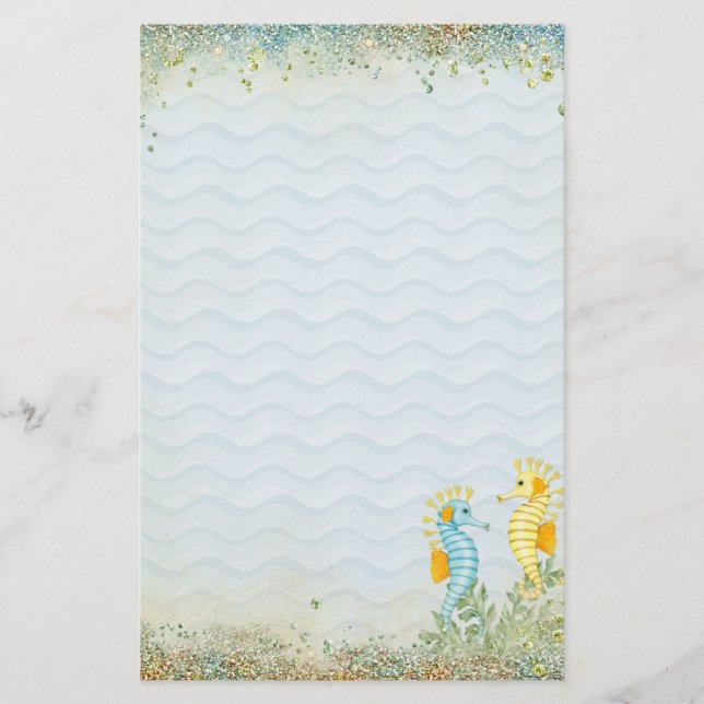 Papeterie Cheval de la mer d'Imaginaire et Bling (Devant)