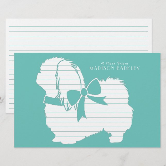 Papeterie Chien Pekingese Chien Chien Puppy (Devant / Derrière)