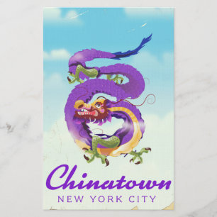 Papeterie Chinatown affiche vintage de New York