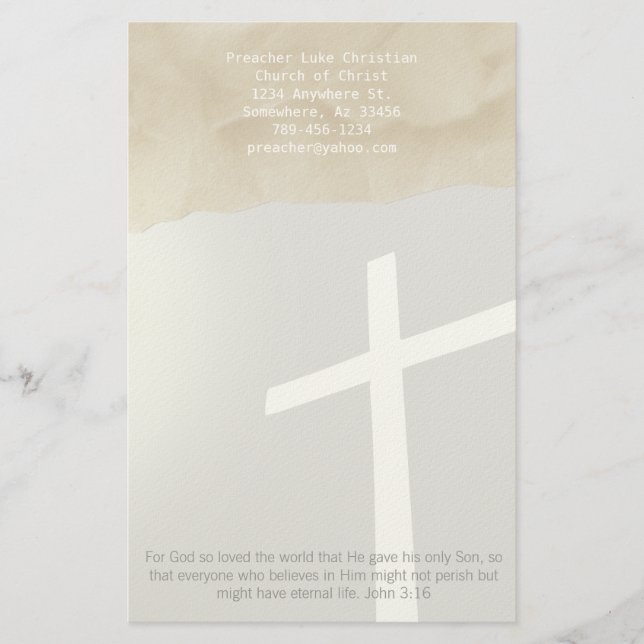 Papeterie Christian Cross Stationery On Grey (Devant)