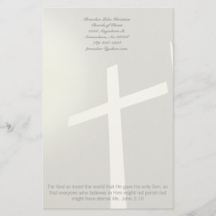 Papeterie Christian Cross Stationery On Grey