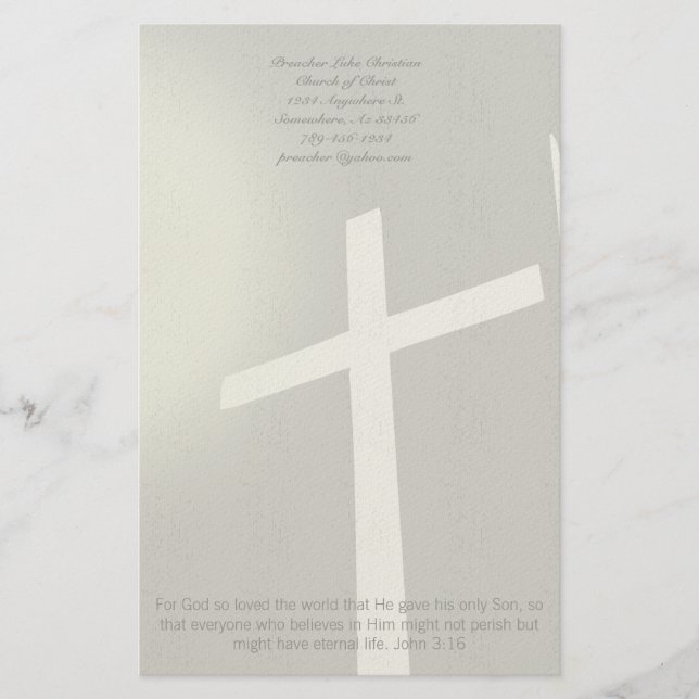 Papeterie Christian Cross Stationery On Grey (Devant)