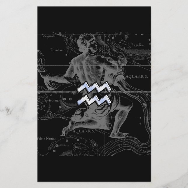 Papeterie Chrome comme Aquarius Zodiac Connexion Hevelius (Devant)