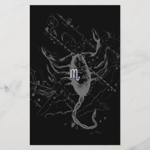 Papeterie Chrome comme Scorpio Zodiac Symbole sur Hevelius