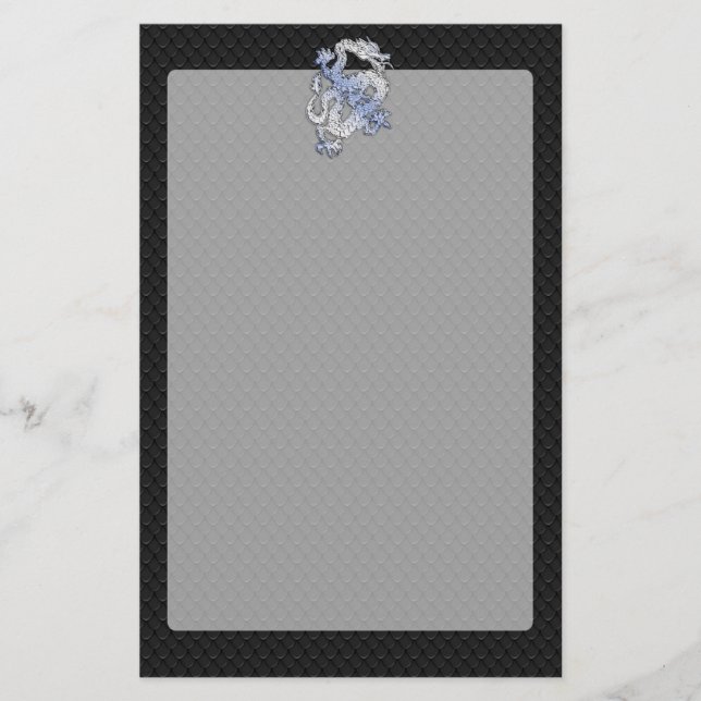 Papeterie Chrome Orient Style Dragon Black Snake Peau Imprim (Devant)