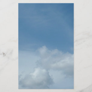 Papeterie ciel bleu et nuages blancs