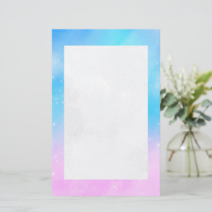 Papeterie Ciel dégradé rose et bleu pastel