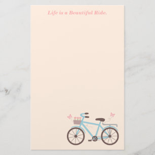 Papeterie Citation de vélo La vie est un beau voyage