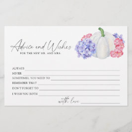 Papeterie Citrouille blanc - conseils et souhaits nuptiale d