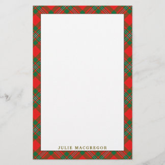 Papeterie Clan MacGregor Tartan Plaid