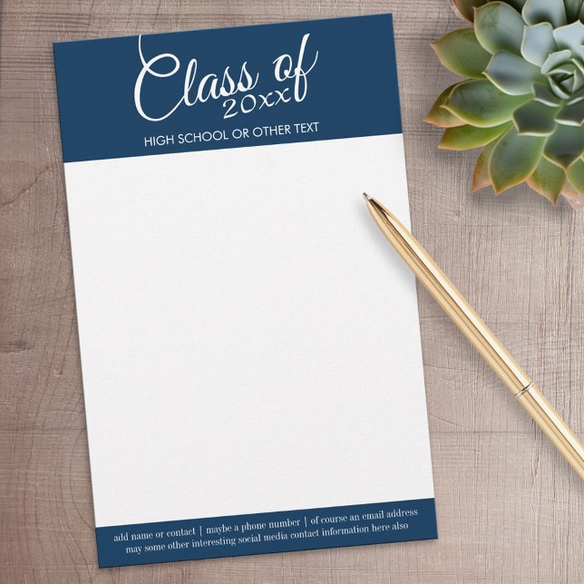 Papeterie Classe d'année et école - Merci minimal (Personalized Stationery)