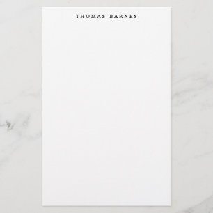 Papeterie Classique Blanc Minimaliste Simple Élégant