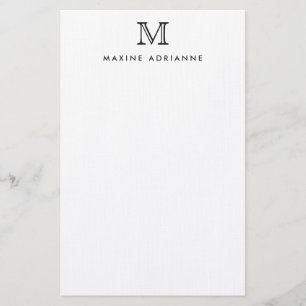 Papeterie Classique Simple Base Moderne Monogramme Initial