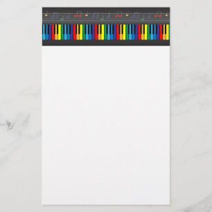 Papeterie Clavier de piano coloré