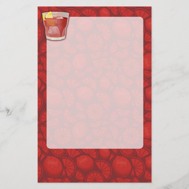 Papeterie cocktail Americano (Devant)