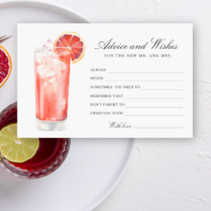 Papeterie Cocktail - Conseils et vœux pour l'enterrement de
