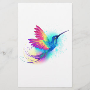 Papeterie Colibri arc-en-ciel exotique