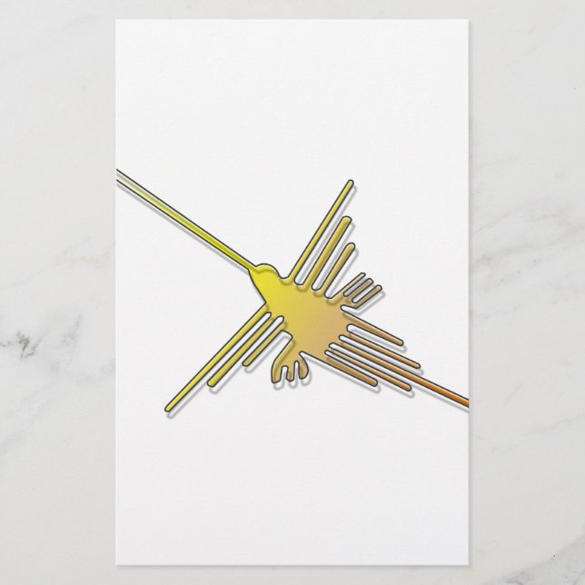 Papeterie Colibri des lignes de Nazca dorées (Devant)