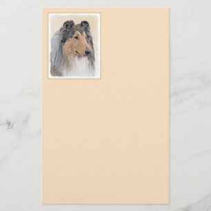 Papeterie Collie (Rough) Peinture - Cute Original Dog Art