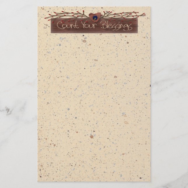 Papeterie Comptez vos Bénédictions Papier à lettres (Devant)