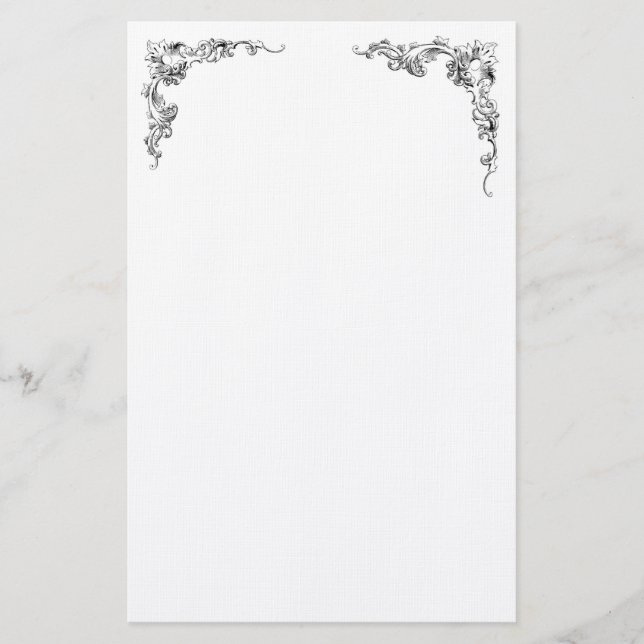 Papeterie Conception de Flourish de bon et gauche coin (Devant)