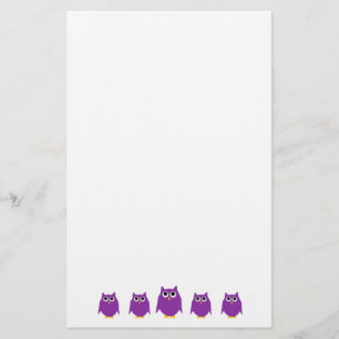 Papeterie Conception de hibou pourpre