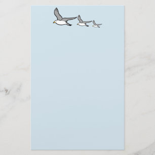 Papeterie Conception d'oiseaux volants élevés