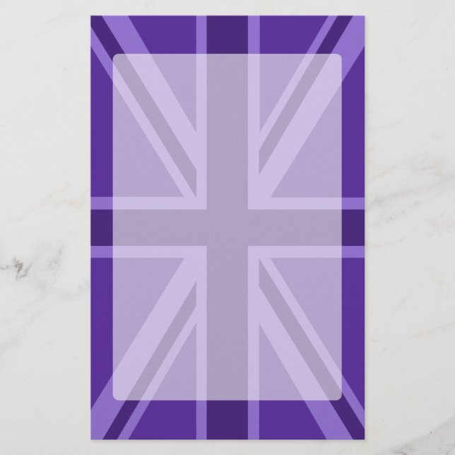 Papeterie Conception Union Jack violette (Devant)
