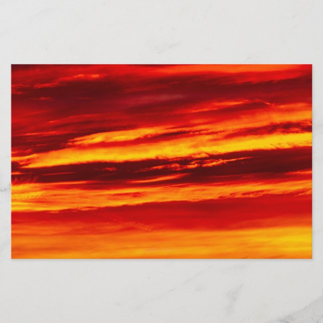 Papeterie Coucher de soleil rouge (Devant)