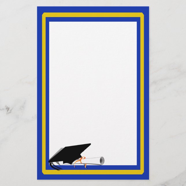 Papeterie Couleur Casquette de 2e année Bleu et or (Devant)