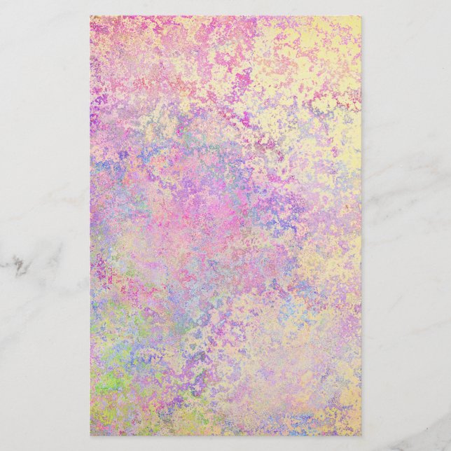 Papeterie Couleur or violet et texture rose (Devant)