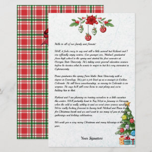 Papeterie Country Christmas Family Newsletter Ajouter le tex