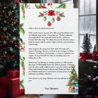 Papeterie Country Christmas Family Newsletter Votre texte