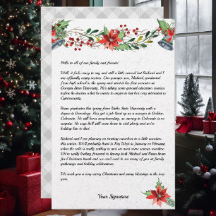 Papeterie Country Christmas Family Newsletter Your Text Stat
