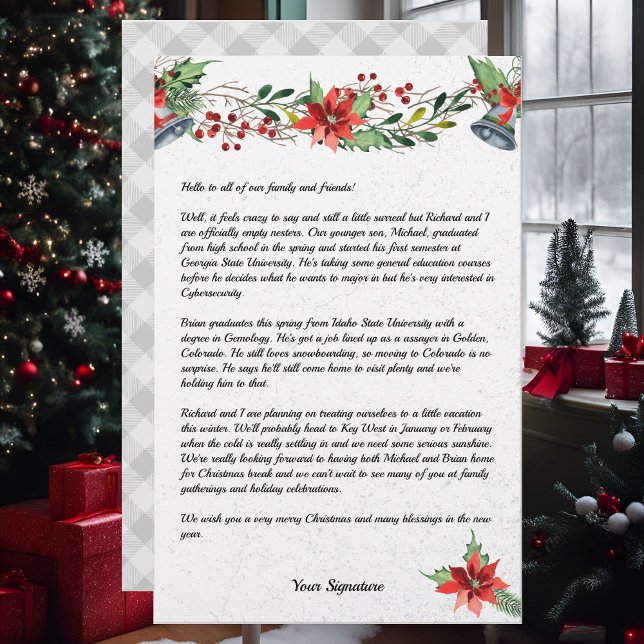 Papeterie Country Christmas Family Newsletter Your Text Stat (Créateur téléchargé)