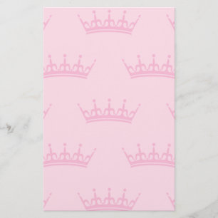 Papeterie Couronne rose d'enfants stationnaire