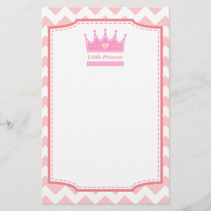 Papeterie Couronne rose pour la princesse royale