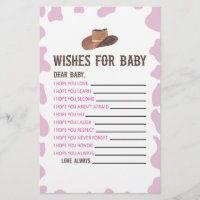 Cowgirl Rodeo souhaite une activité Baby shower