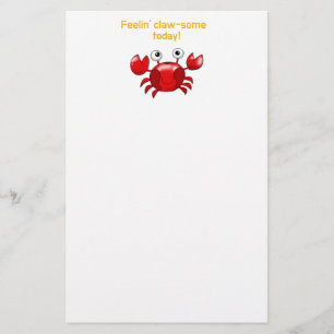 Papeterie Crabe mignon et amusant pour les amoureux des océa