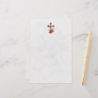 Croix en bois élégante aux fleurs roses