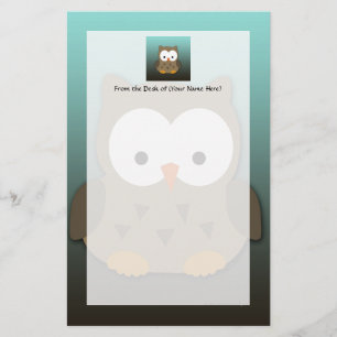 Papeterie Cute Baby Owl Personnalisé
