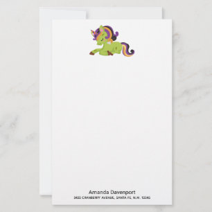 Papeterie Cute Frankenstein Unicorn Halloween